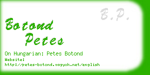 botond petes business card